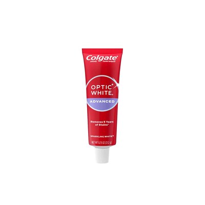 Colgate Optic Advanced White Sparkling Mint Toothpaste,  0.75 oz Tube, 12 Tubes/Bag, 12 Bags/Carton