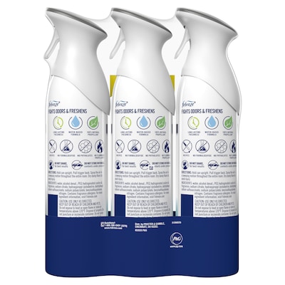 Febreze Air Mist Air Freshener Spray, Heavy Duty Crisp Clean Scent, 8.1 oz., 3/Pack (5617/46010)