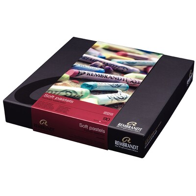 Rembrandt Soft Full Stick Pastel Cardboard Portrait Selection Box Set, Assorted Colors, 90/Set (RBX31823093)