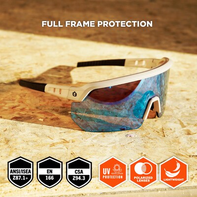 Ergodyne Skullerz AEGIR-HCMI Safety Glasses, Ice Blue Lens (55211)