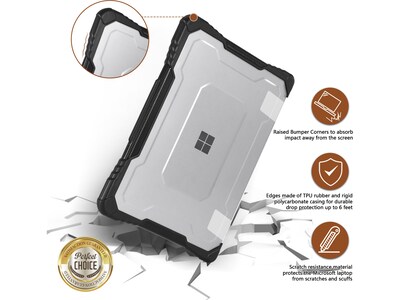 TechProtectus ShockProof 12.4" Laptop Case for Microsoft Surface Laptop Go 3/2/1, Shock-Absorbing, Black (TP-MS-GO123)