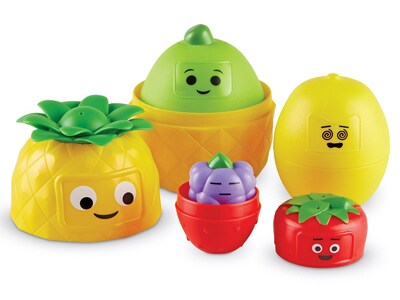 Learning Resources Big Feelings Nesting Fruit Friends Social-Emotional Learning Toy Set, Assorted Colors (LER6376)