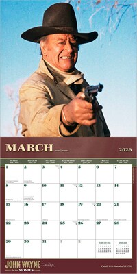 2026 BrownTrout John Wayne in the Movies 12" x 12" Monthly Wall Calendar (9798330701827)