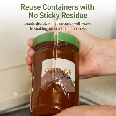 Avery Dissolvable Square Multipurpose Labels, 2" x 2-3/16", Off-white, 60/Pack (94124)