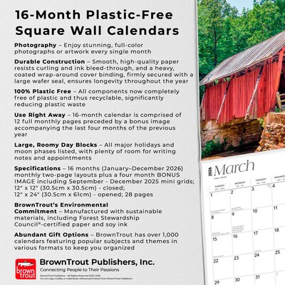 2026 BrownTrout Palmetto State South Carolina Places 12" x 12" Monthly Wall Calendar (9798330705061)