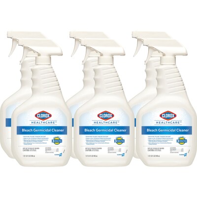 Clorox Healthcare Bleach Germicidal Cleaner Spray, 32 Ounces, 6 Bottles/Case (68970)