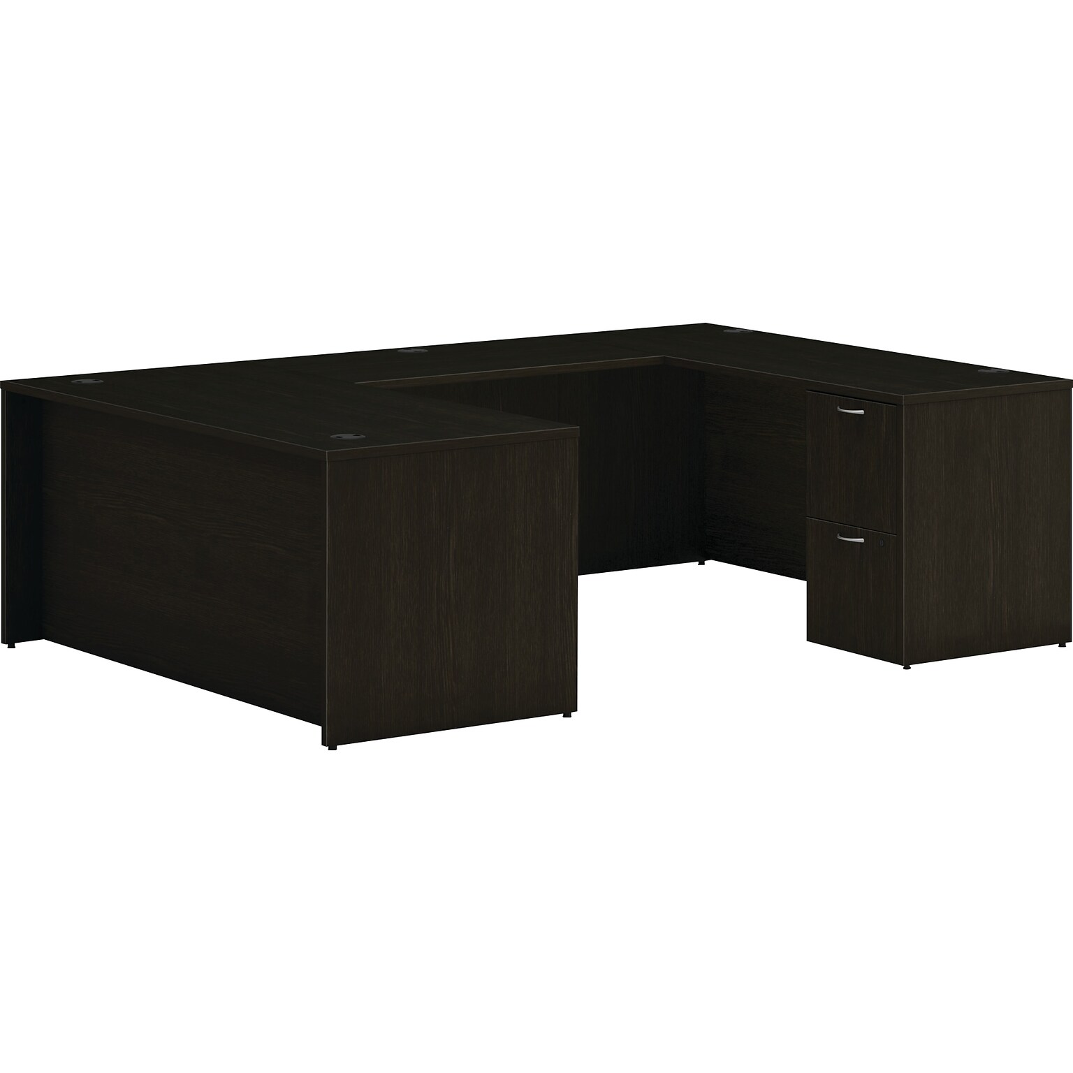 HON Mod 66W x 96D U-Shaped Computer Desk with 2 Support Pedestals, Java Oak (HLPL6696UDESKJA1)