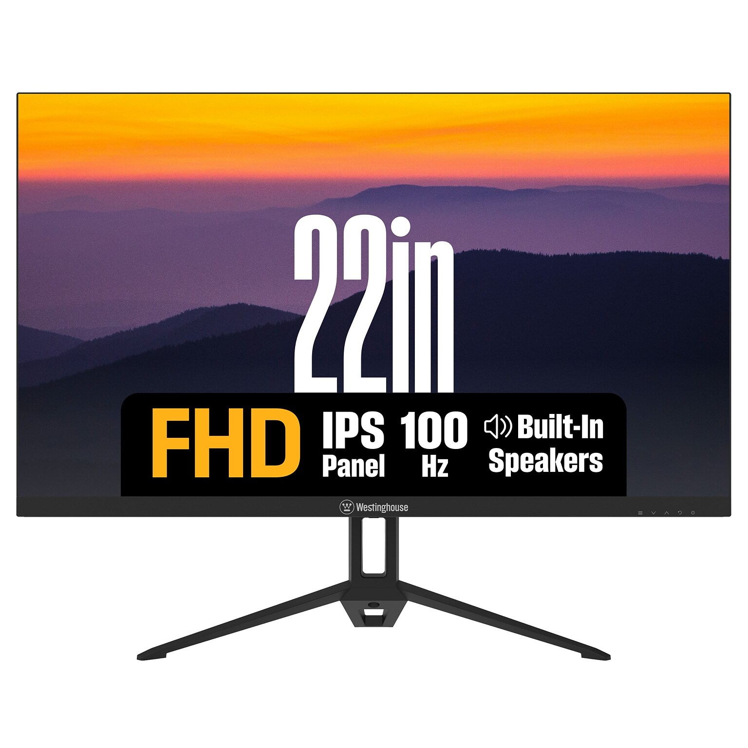 Westinghouse 22 FHD 100Hz LED Adaptive-Sync Monitor, HDR, Built-In Speakers, Black (WH22FA9600)