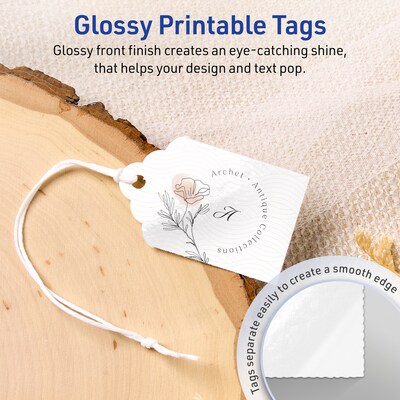 Avery 2 x 1-1/4  Blank Price & Merchandise Tags, White, 180/Carton (95291-GWT10)