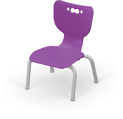MooreCo 10 Hierarchy Student Chair with 4 Legs, Purple/Platinum Base (703673561839)