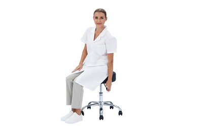 Viva Comfort Armless Vinyl Medical and Lab Stool, Black (ADI910-01-BLK-MK)