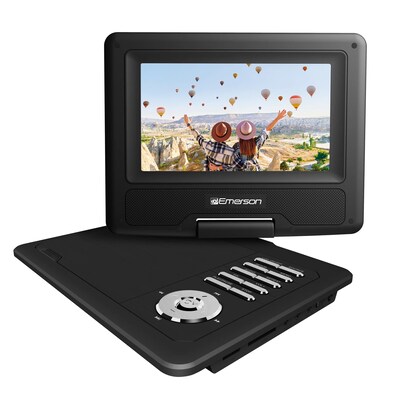 Emerson EPD-7001A Portable 7 DVD Player with Built-In Speaker, Rechargeable Battery, and 180° Swivel Screen