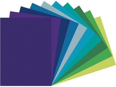 Tru-Ray 9" x 12" Construction Paper, Cool Assorted, 150 Sheets/Pack (P6687)