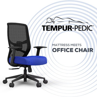 Tempur-Pedic ProTask Mesh/Fabric Swivel Executive Task Chair, Blue (TP-PROTASK-BLU)