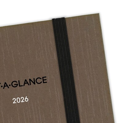 2026 AT-A-GLANCE Plan. Write. Remember. 5" x 8.25" Daily Planner, Paperboard Cover, Brown/Orange (70-6201-30-26)
