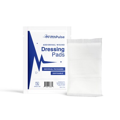 FifthPulse Sterile Abdominal Wound Dressing Pads, 5 x 9, 20/Pack (FMN100528)