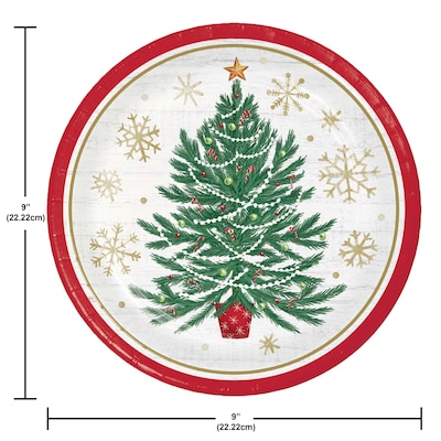 Say Hooray! Timeless Tree Paper Plates and Napkins Kit, Multicolored, 48/Pack (DTC9400E2G)