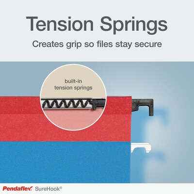 Pendaflex Heavy Duty Reinforced Box Bottom Hanging File Folder, Straight, Legal, Light gray, 20/Box (1006980)