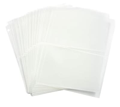 JAM Paper Plastic Binder Collection Pages, 9 1/8" x 11 3/8", 20 Sheets/Pack (287658323A)