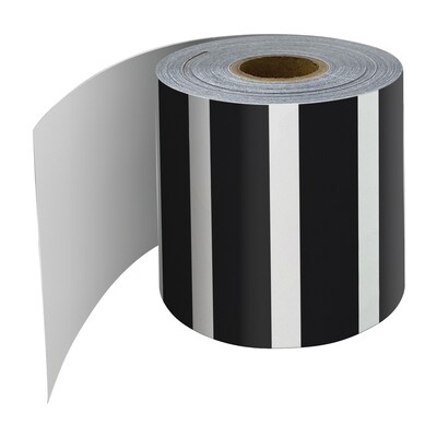 Carson Dellosa Education Rolled Straight Border, 2-1/4x 65, Black and White Vertical Stripes, 3/Bundle (CD-108476-3)