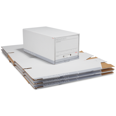 Staples Medium Duty File Drawers, Letter, White/Gray, 6/Carton (TR59225)