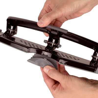 Swingline® SmartTouch™ Low Force 3-Hole Punch, 12 Sheet Capacity, Black/Gray (A7074134)