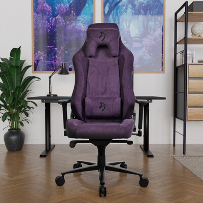 Arozzi Vernazza SoftFabric Ergonomic Racing Gaming Chair, Purple (VERNAZZA-SFB-PP)