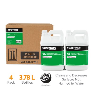 Coastwide Professional Degreaser Heavy Duty Cleaner 65, 3.78L, 4/Carton (CW650001-A)