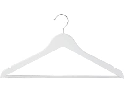 Honey-Can-Do Wood Nonslip Hanger, White, 24/Pack (HNG-09407)