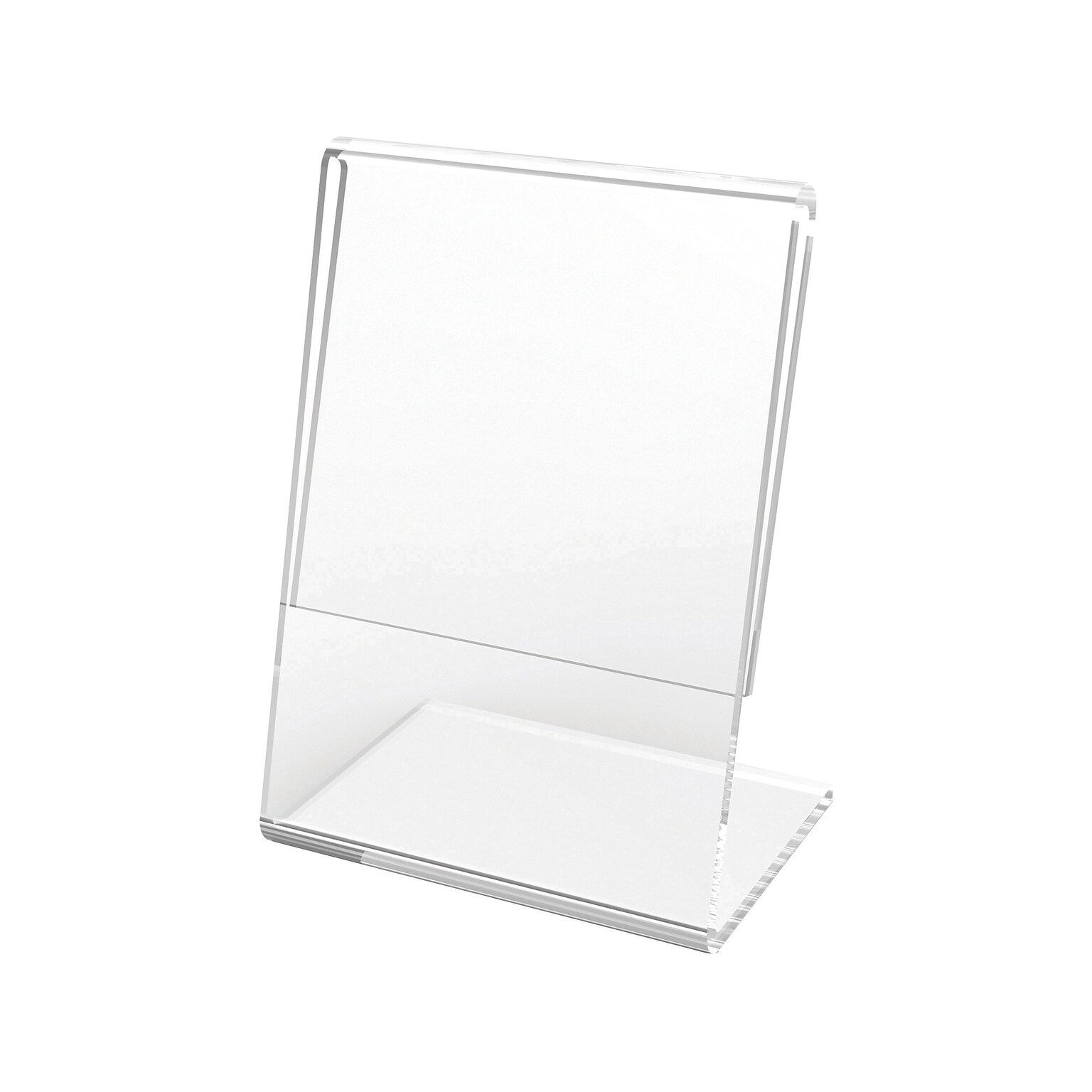 Deflect-O Sign Holder, 3 x 4, Vertical, Table Top, Clear Plastic (20006RT)