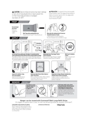 Command Large  Hanger w/ Stabilizer Strips, 5 lb., Silver (17047-ES)