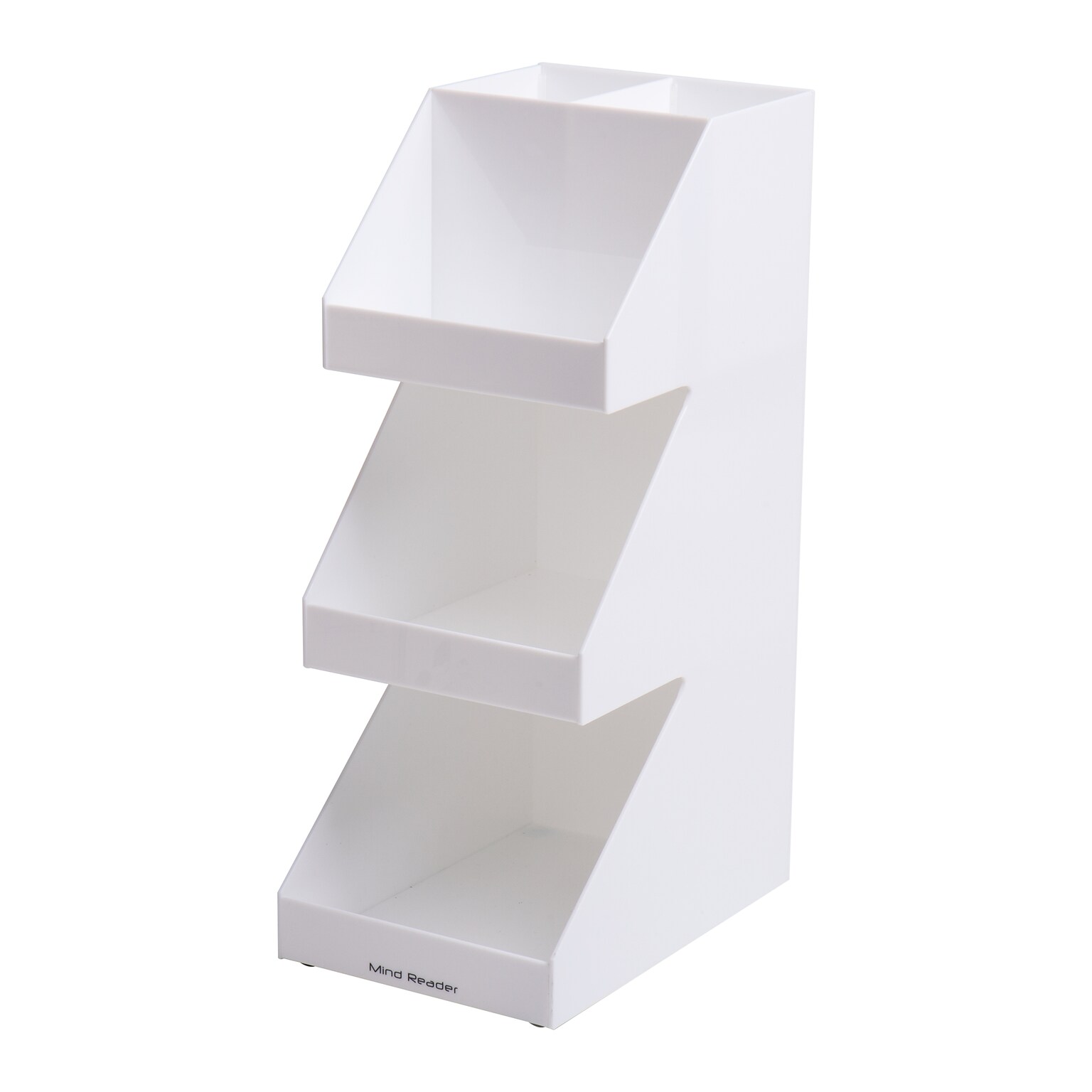 Mind Reader 5-Compartment Acrylic Coffee Organizer, White (3TCORG-WHT)