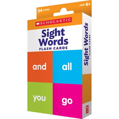 Scholastic Sight Words Flash Cards, 54/Pack (SC-823358)