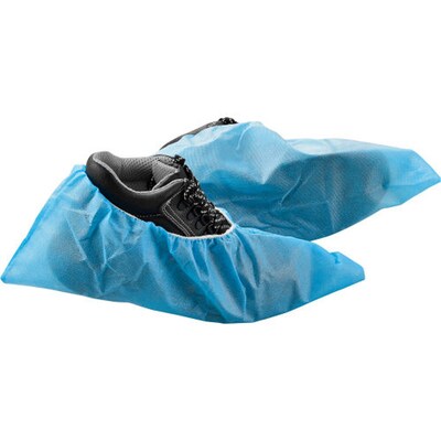 Global Industrial Skid Resistant Disposable Shoe Covers, Size 6-11, Blue, 150 Pairs/Case (708198ABL)