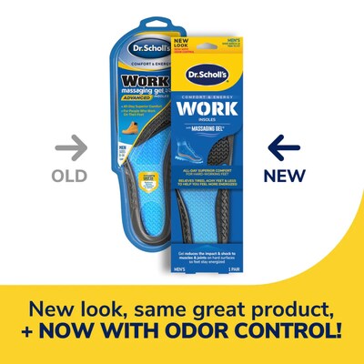 Dr. Scholl's Comfort and Energy Work Massaging Gel Insoles, Women Sizes 6-11, 2/Pair (DSC59064)