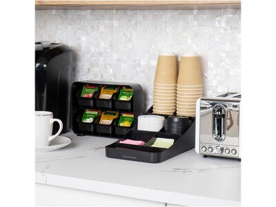 Mind Reader Anchor Collection Coffee and Tea Organizer Set, Black (STCOMP7-BLK)