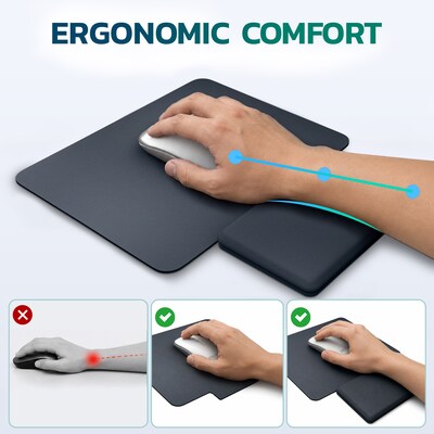 Purely MP78 Mouse Pad with Ergonomic Magnetic Wrist Rest, Black (PCCMP78BK)