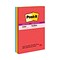 Post-it® Super Sticky Notes, 4 x 6, Playful Primaries Collection, Lined, 90 Sheets/Pad, 3 Pads/Pac