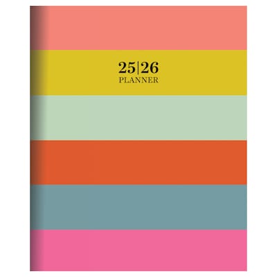 2025-2026 TF Publishing Super Stripe 9 x 11 Academic Year Monthly Planner, Paperboard Cover, Multi