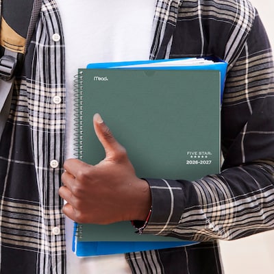 2026-2027 Five Star 8.5" x 11" Academic Weekly & Monthly Customizable Planner, Plastic Cover, Assorted Colors (CAW651-00-27)