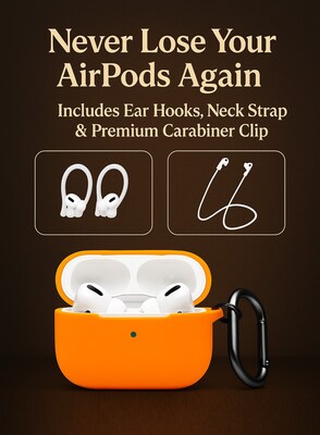 SaharaCase Venture Series Silicone Case Kit for AirPods Pro 3, Anti-Shock Material, Blazing Orange (HP00210)