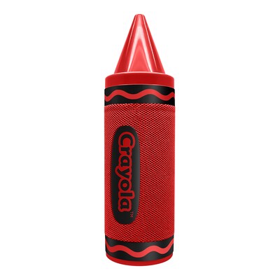 Crayola Wireless Bluetooth Portable Crayon Speaker with FM Radio, Red (CBT450R)