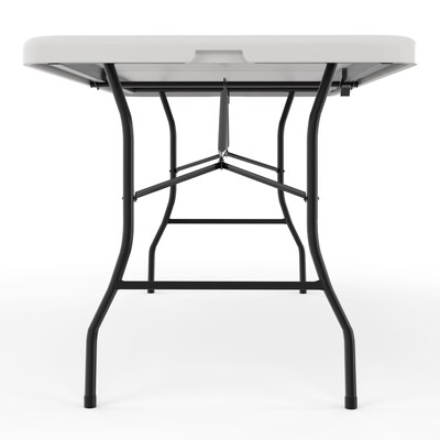 Quill Brand® Folding Table, Regular Duty, 72"L x 30"W, Platinum (79223/54272)