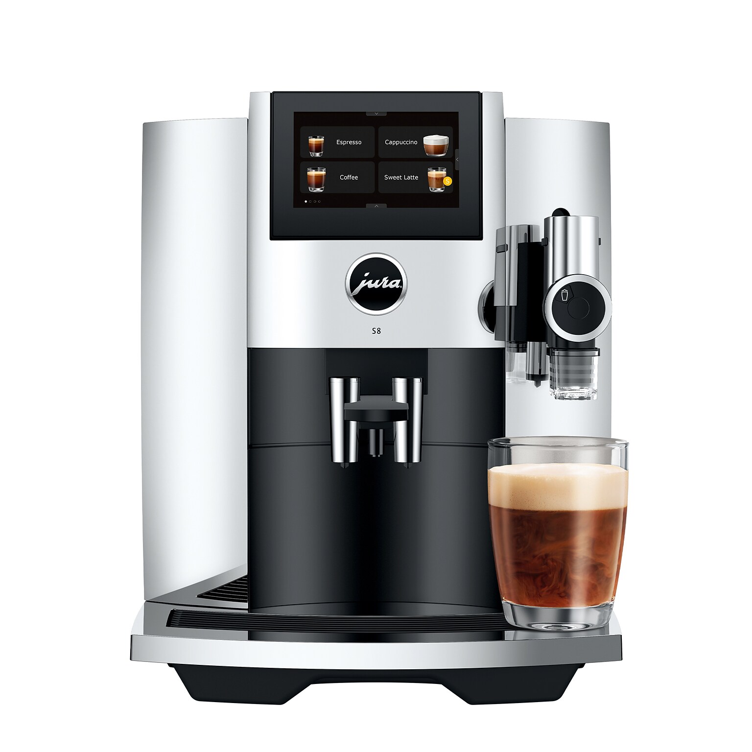 JURA S8 2-Cups Coffee & Espresso Machine Combination, Chrome (15653)