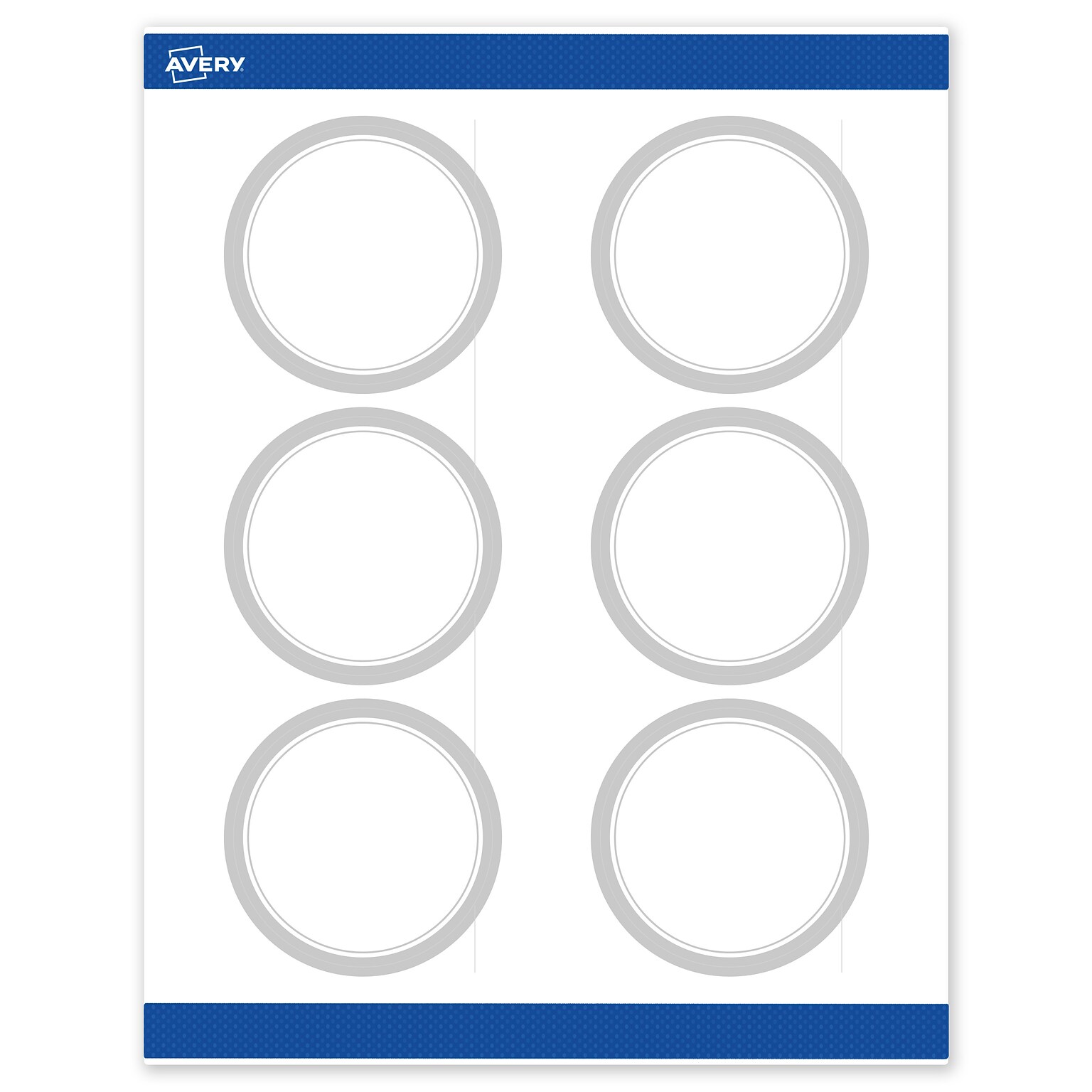 Avery Laser/Inkjet Circle Multipurpose Labels, 3 Dia., White, 60/Pack (S00-F3A)