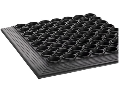 Crown Mats Safewalk-Light Anti-Fatigue Drainage Mat, 36" x 60", Black (WS CT35BK)