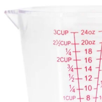 Better Houseware Acrylic Measuring Cup with Handle, 24-Oz., Clear (BTH933)