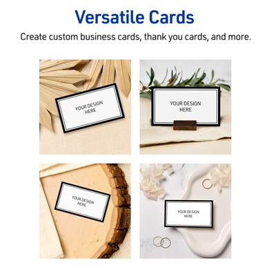 Avery Double Black Border Matte Blank Card, White, 80/Pack (S00-D2D)