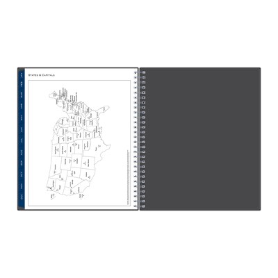 2026 Blue Sky Passages 8" x 10" Calendar Year Monthly Planner, Plastic Cover, Gray (100011-26)