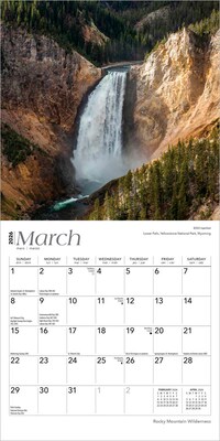 2026 BrownTrout Rocky Mountain Wilderness 7" x 7" Monthly Wall Calendar (9798330705351)
